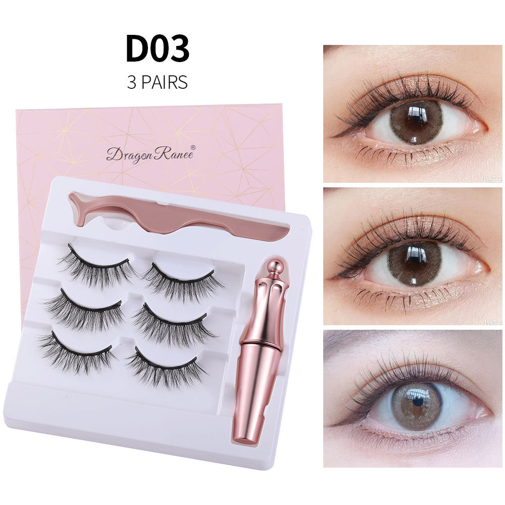 Magnetic Liquid Eyeliner & Magnetic False Eyelashes & Tweezer Set Make up Set