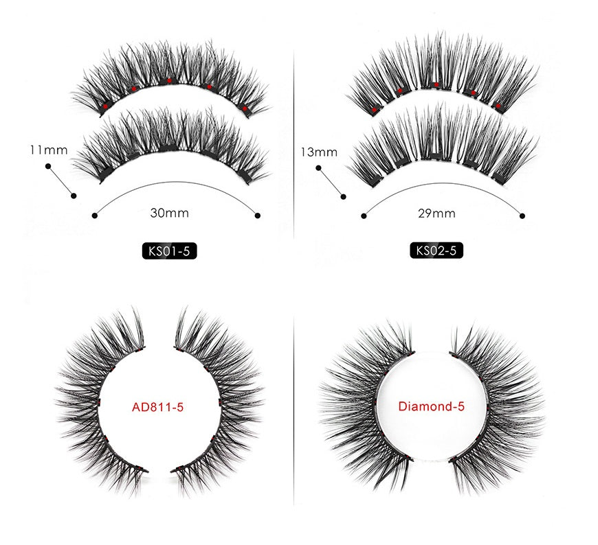 Magnetic Liquid Eyeliner & Magnetic False Eyelashes & Tweezer Set Make up Set