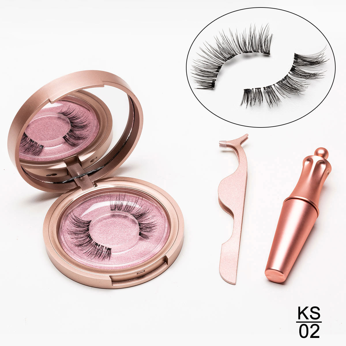 Magnetic Liquid Eyeliner & Magnetic False Eyelashes & Tweezer Set Make up Set