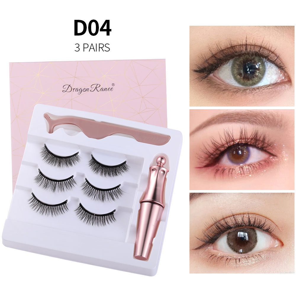 Magnetic Liquid Eyeliner & Magnetic False Eyelashes & Tweezer Set Make up Set
