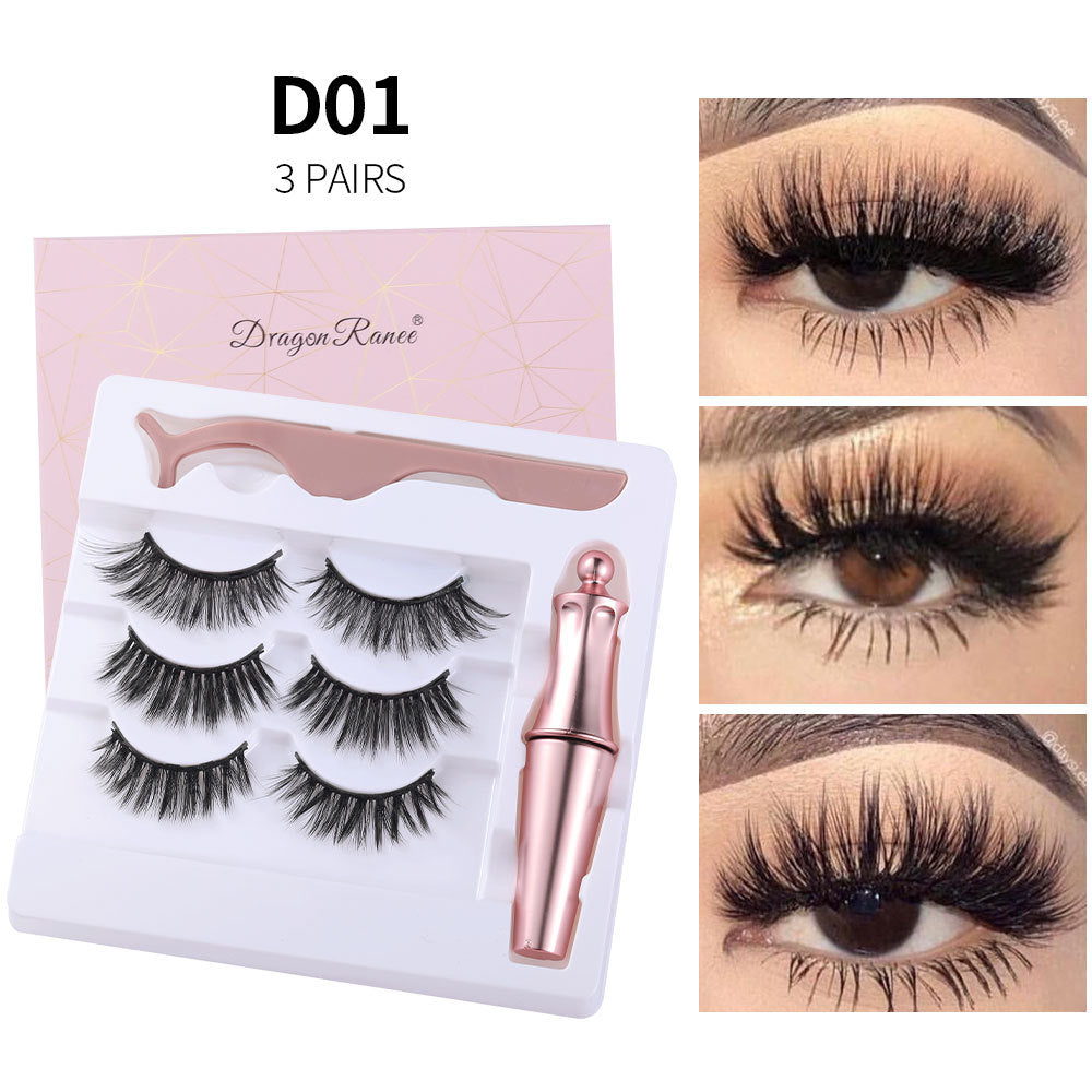 Magnetic Liquid Eyeliner & Magnetic False Eyelashes & Tweezer Set Make up Set