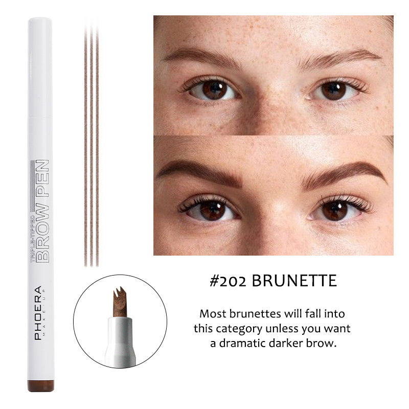 Long Lasting Ultra-Fine Four-Comb Eyebrow Pencil