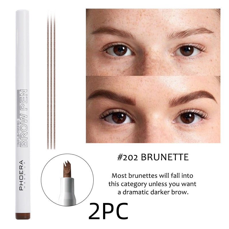Long Lasting Ultra-Fine Four-Comb Eyebrow Pencil